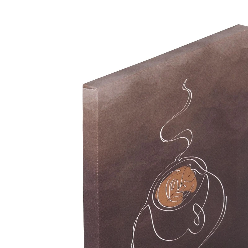 Toile embellie tasse de café 15,2 cm L x 15,2 cm H