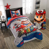 Super Mario "Caps Off" Twin Sheet Set