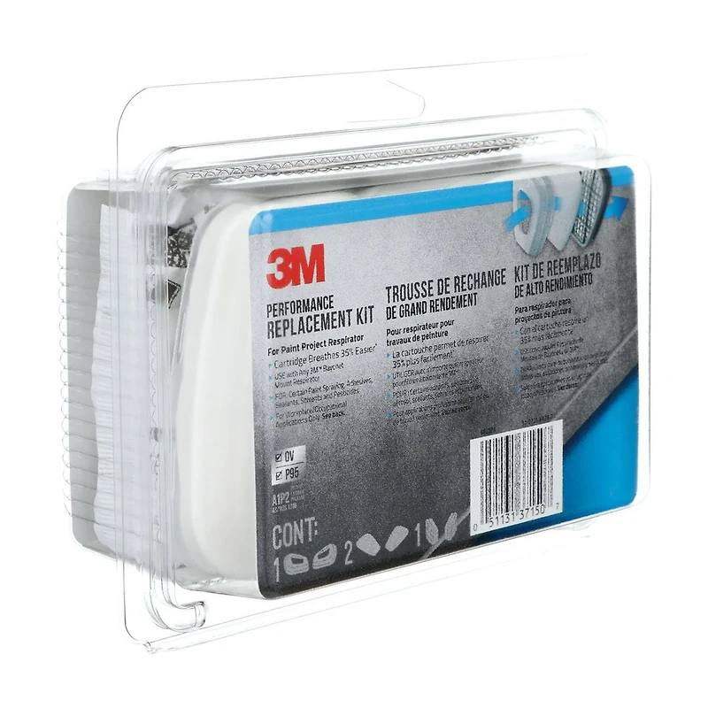 Trousse de rechange de grand rendement pour respirateur pour travaux de peinture 3M(MC), 6023P1-DC, 1/paquet