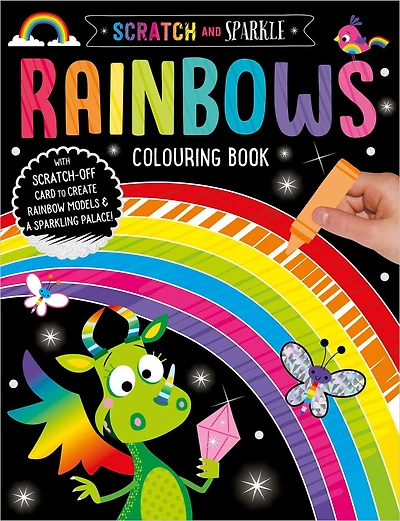 Scratch and Sparkle Rainbows Colouring Book, Scratch and Sparkle 28 pages
