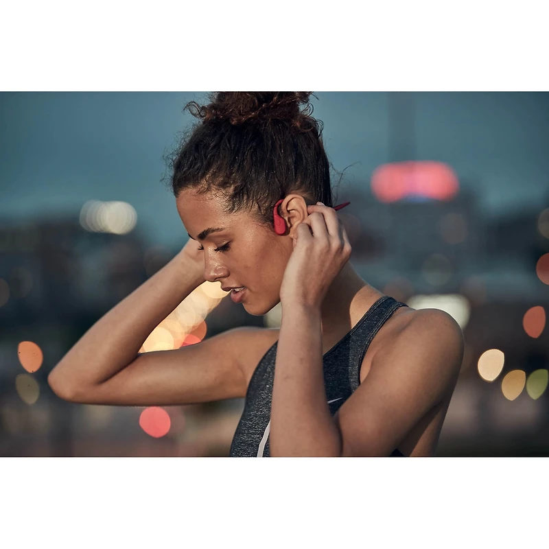 Shokz - OpenRun, CASQUE DE SPORT A CONDUCTION OSSEUSE, rouge