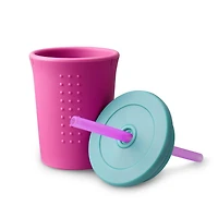 GoSili Straw Cup, 12oz. Berry/Sea