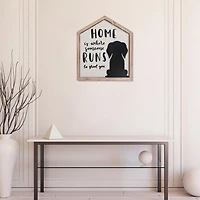 Signe De Chien De Forme De Maison Encadrée
