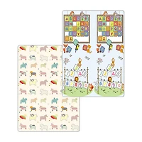 Toddlers, Infants, and Kids Double-Sided Foldable Indoor/Outdoor Waterproof Foam Playmat- KidsVIP