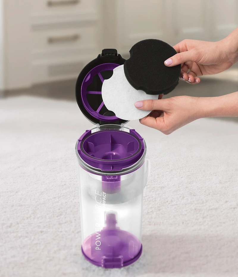 PowerForce® Compact Bagless Upright Vacuum, Fast and easy cleaning