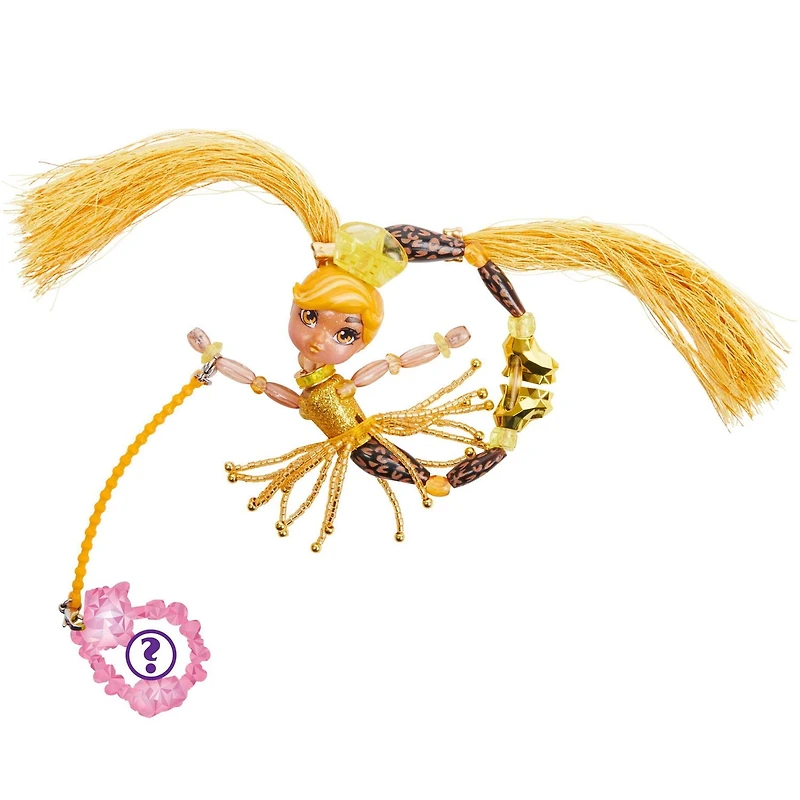 Twisty Girlz, Série 2, Poupée à transformer en bracelet à collectionner Ladygold avec Twisty Petz mystère