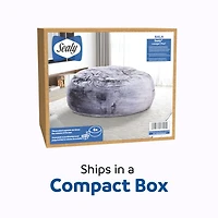 Sealy® Bala 5ft Faux Fur Memory Foam Bean Bag - Taupe