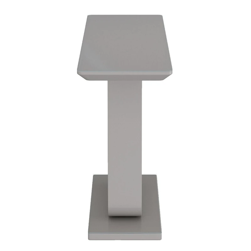 Contemporary MDF & Glass Console Table - Warm Grey