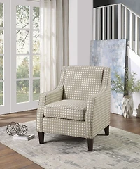 Topline Home Furnishings Accent Chair, Houndstooth Pattern