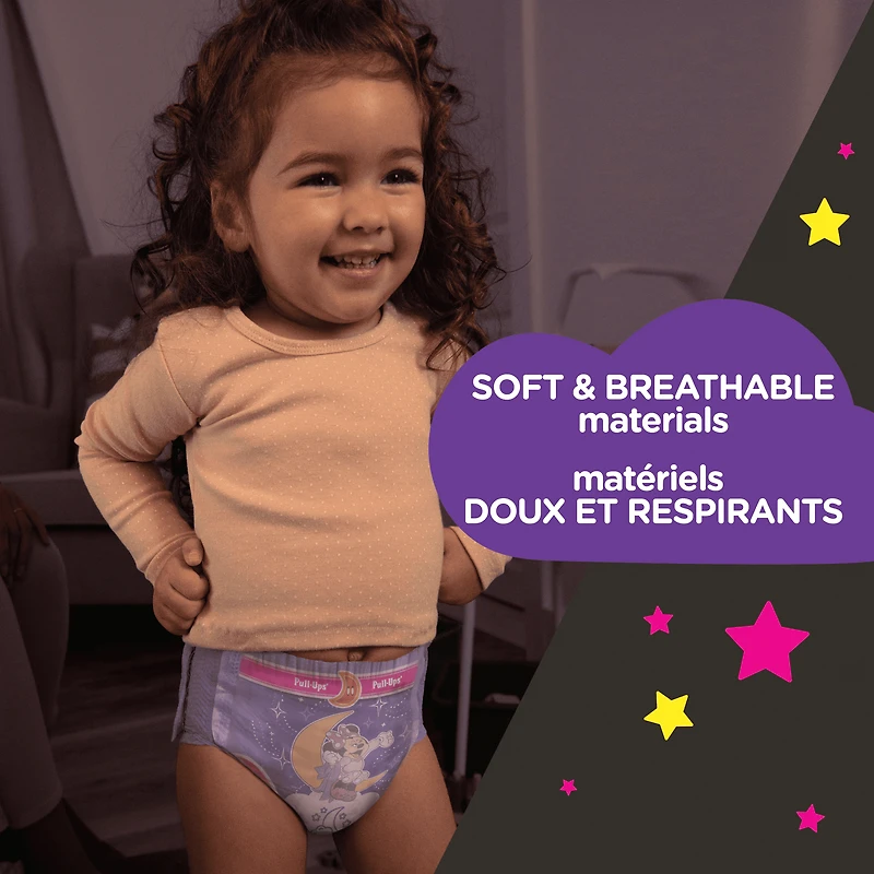 Pull-Ups Girls' Night-Time Potty Training Pants, 2T-3T (16-34 lbs), 120 Ct