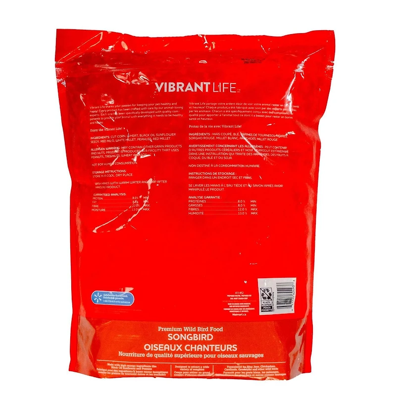 Vibrant Life Songbird Premium Wild Bird Food 4KG, Songbird Premium WildBird Food