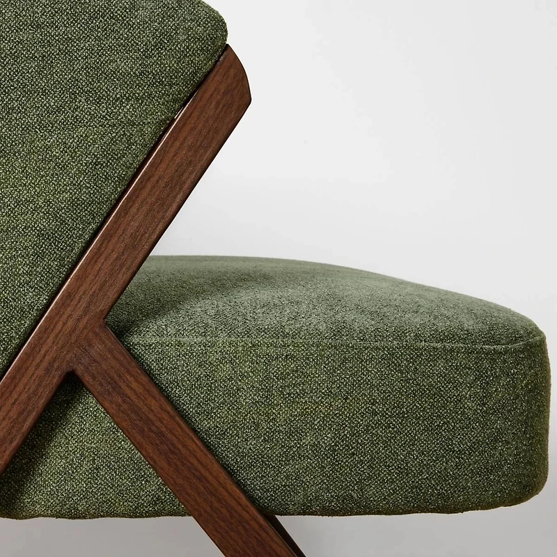 Fauteuil de salon en chenille Anko, Sauge
