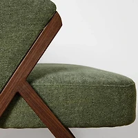 Fauteuil de salon en chenille Anko, Sauge