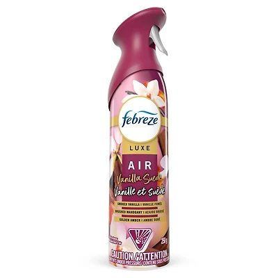 Assainisseur d’air en vaporisateur Febreze, assainisseur d’air pour la maison, parfum Suède et vanille, 250g (8,8oz), 1unité 250G