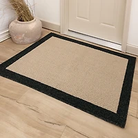 Hometrends - Tapis décoratif Borderwell gris, 0,8 m x 1,1 m (30 po x 45 po) Tapis Borderwell 30x45