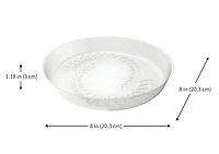 Hometrends soucoupe plante claire 6 "/8 "/10 "/12 "légère - plateau rond - soucoupe plante en plastique solide - parfaite pour une utilisation à l’intérieur et à l’extérieur Soucoupes de plantes rondes en plastique