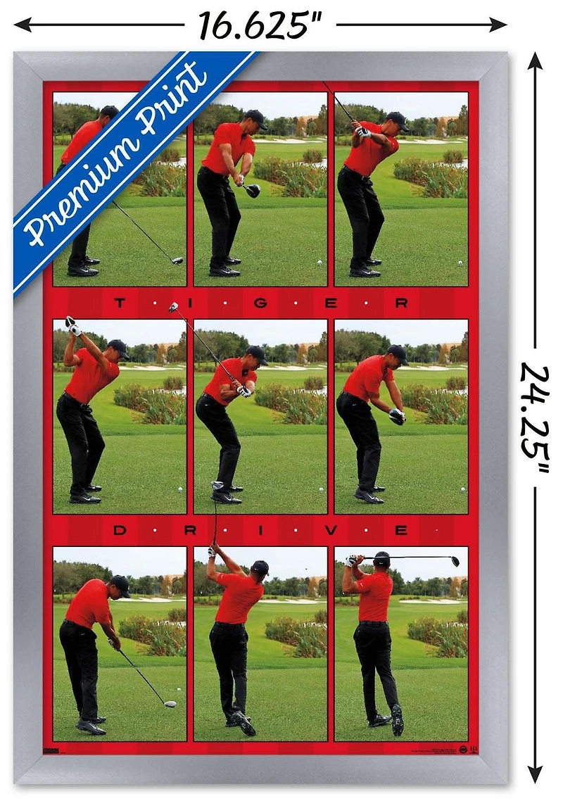 Tiger Woods - Drive Wall Poster, 22.375" x 34"