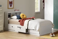 Lit matelot 3 tiroirs Simple, fini Blanc solide, collection Spark de Meubles South Shore