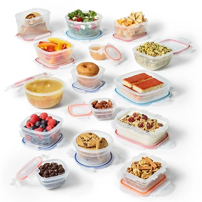 Starfrit LocknLock Easy Match 30-Piece Food Storage Container Set, Color-Coded Lids, BPA Free, Microwave Freezer Dishwasher Safe, Airtight Leakproof, Nestable Space Saving, 30-piece set of BPA-free, color-coded containers with lids for easy matching. Airtight, leakproof, and versatile—microwave, freezer, and dishwasher safe. Multiple sizes nest for space-saving storage and keep food fresh without spills. Perfect for all your storage needs!