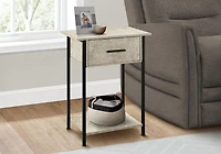 Monarch Specialties  Table D'appoint, 2 Niveaux, Bout, Lampe, Salon, Table D'appoint, Tiroir De Rangement, Petit, Stratifié En Bronze Foncé, Métal Noir, Contemporain