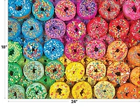 Kodak 550 Piece Jigsaw Puzzle - Rainbow Donuts