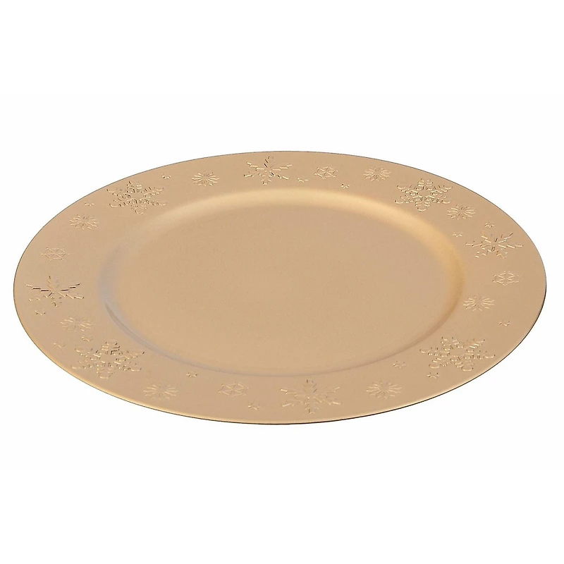 Charger Plate (Snowflake) (Gold)-Set of 6