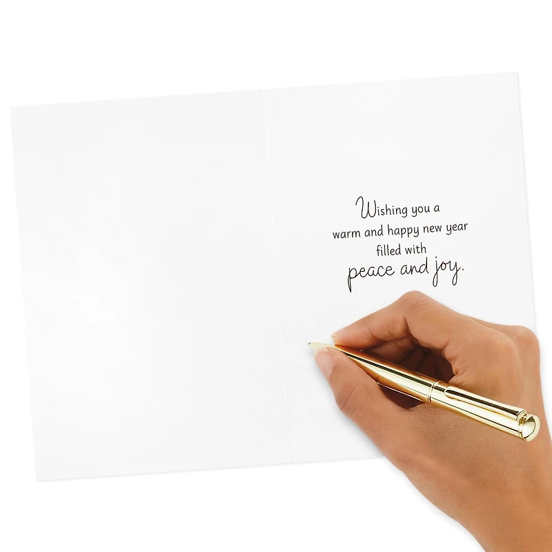 Paquet de cartes Hallmark du Nouvel An – « Peace and Joy » (10 cartes et enveloppes)
