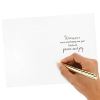 Paquet de cartes Hallmark du Nouvel An – « Peace and Joy » (10 cartes et enveloppes)