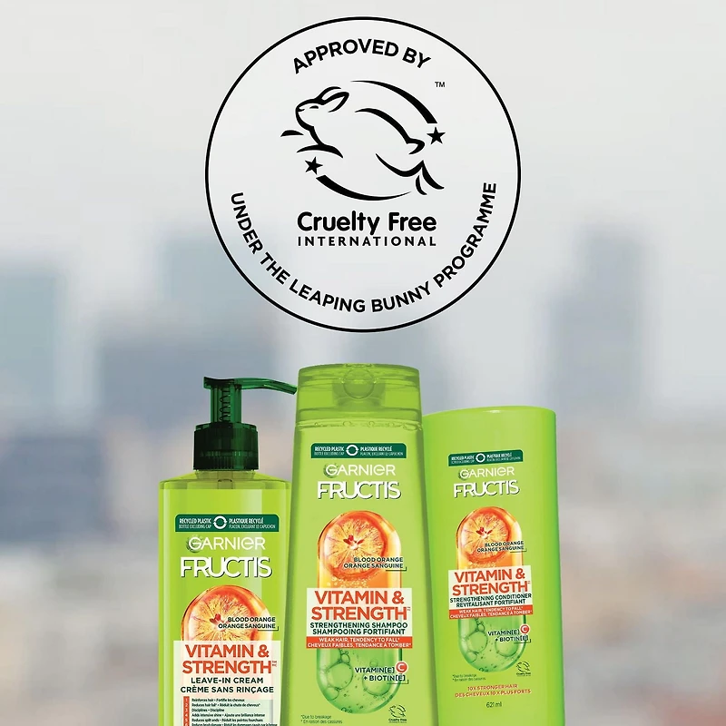 Garnier Fructis Vitamin & Strength Strengthening Conditioner for Weak Hair with Tendency to Fall, with Blood Orange, Vitamin C and Biotin, 354mL
