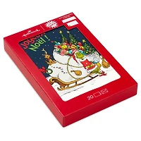 Boîte de cartes en français de Noël, Hallmark, Comment le Grinch a volé Noël ! de Dr. Seuss, Merry Grinchmas (20 cartes)
