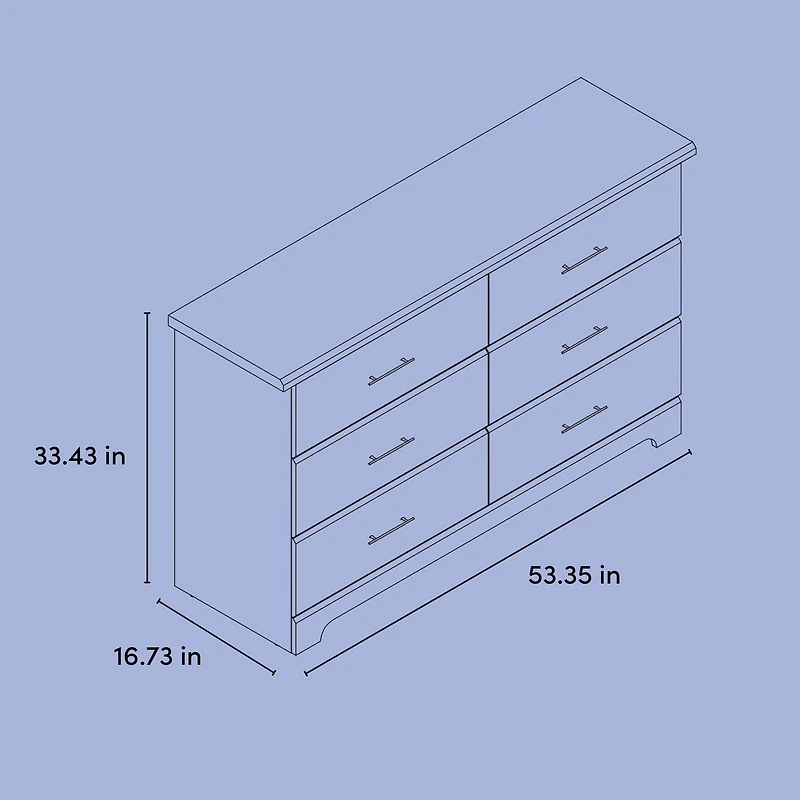 Storkcraft Brookside 6-Drawer Double Dresser