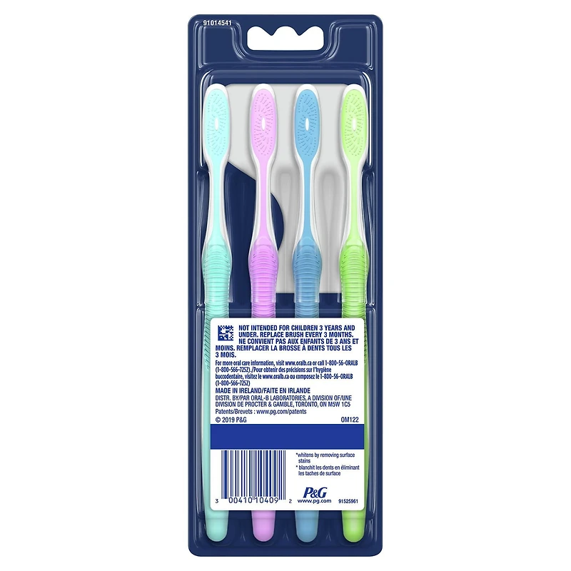 Brosses à dents Oral-B Blanc brillant, souple