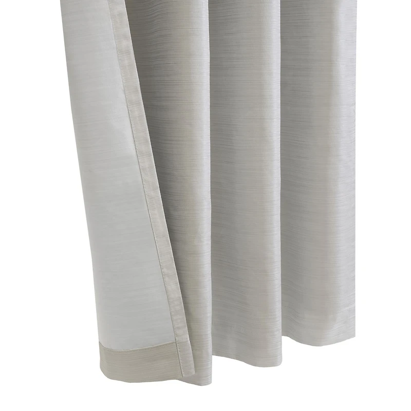Silas 100% Blackout Grommet Curtain Panel Pair 52" x 95" each in Oyster