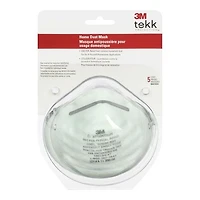 3M™ Tekk Protection™ Respirator, 8661HA1-A-C, non-valved, disposable, dust mask, light green, 5/pack