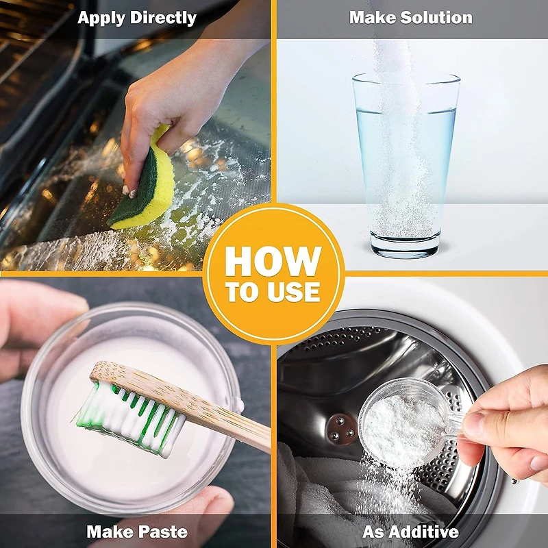 Arm & Hammer Baking Soda Shaker, Dual Sided Easy Pour Dispenser for Baking, Cleaning and Deodorizing, 340g