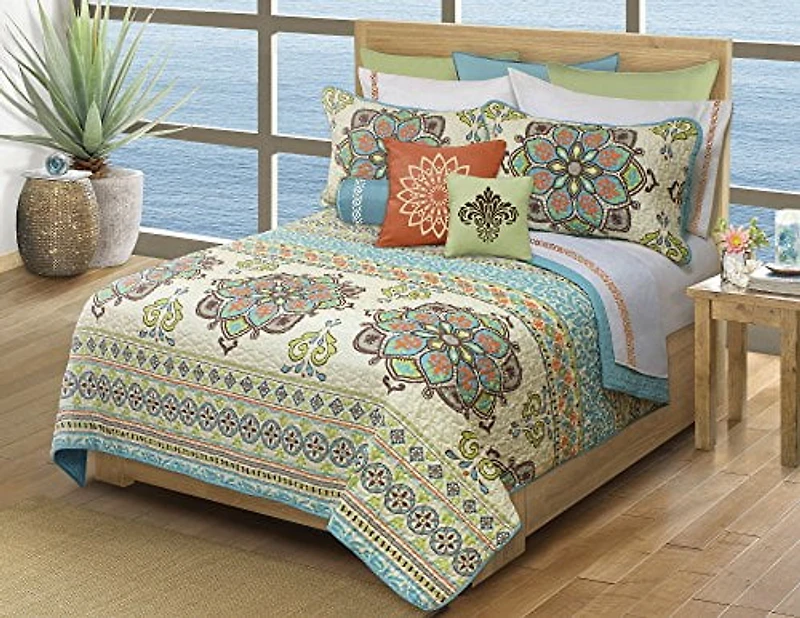 Ens. courtepointe Safdie & Co. de la collection Home Deluxe à 100 % polyester multicolore