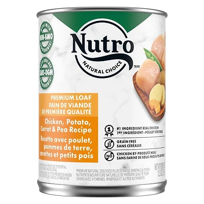 Nutro Premium Loaf Chicken, Potato, Carrot & Pea Recipe Adult Wet Dog food, 355g