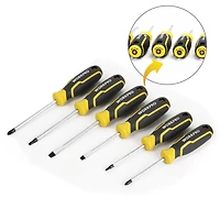WorkPro Screwdriver Set - 6 Piece, Non-slip TPR handle