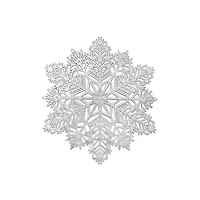 Set De Table Flocon De Neige Découpé En Pvc (Argent) - Lot De 12