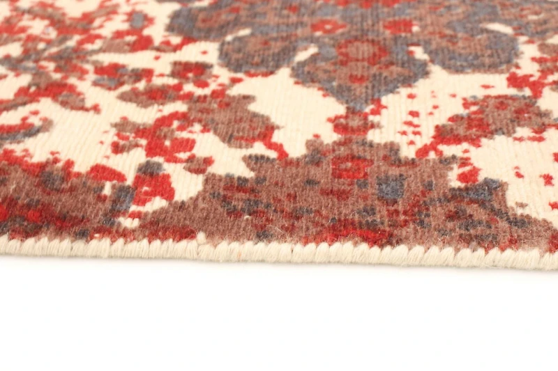 ECARPETGALLERY Tapis Métier Main pour Salon, Salle à Manger et Chambre à Coucher Contemporain Collection Galleria 4'11" x 7'3" en Ivoire