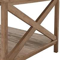 Mainstays Farmhouse Coffee Table, Rustic Weathered Oak