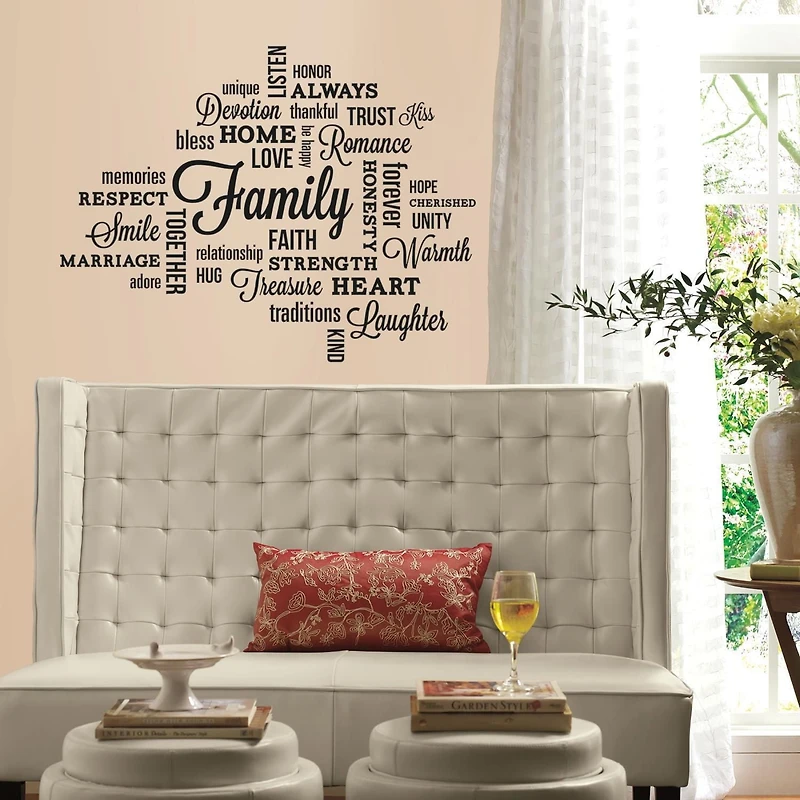 RoomMates Family Quote Peel And Stick Wall Decals