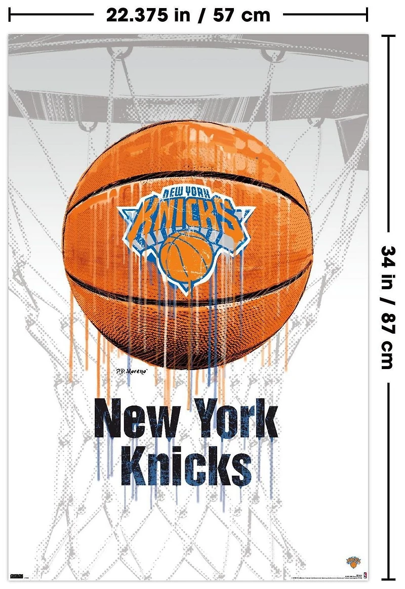 NBA New York Knicks - Drip Basketball 21 Wall Poster, 22.375" x 34"