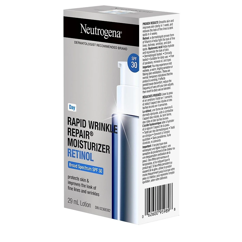 Neutrogena Crème antiâge au rétinol pour le visage, FPS 30, Correcteur de rides express, 29 ml 29 ml