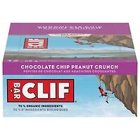 CLIF BAR, Chocolate Chip Peanut Butter Crunch Energy Bar, 70% Organic Ingredients, No Artificial Flavours, 68 g (Pack of 16)