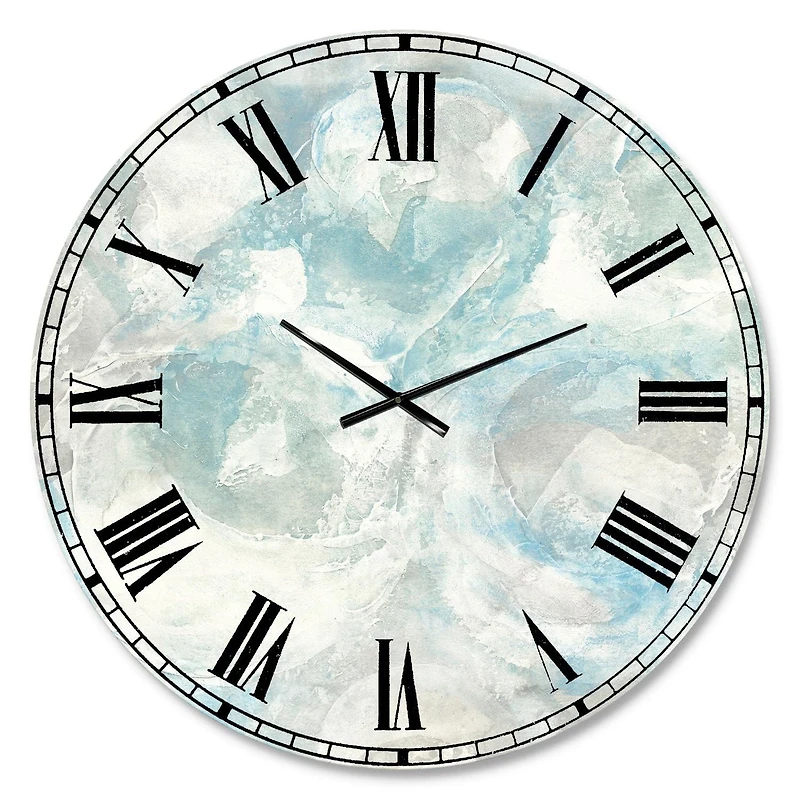 Designart 'Pale Blue Shade III' Coastal wall clock