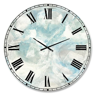 Designart 'Pale Blue Shade III' Coastal wall clock