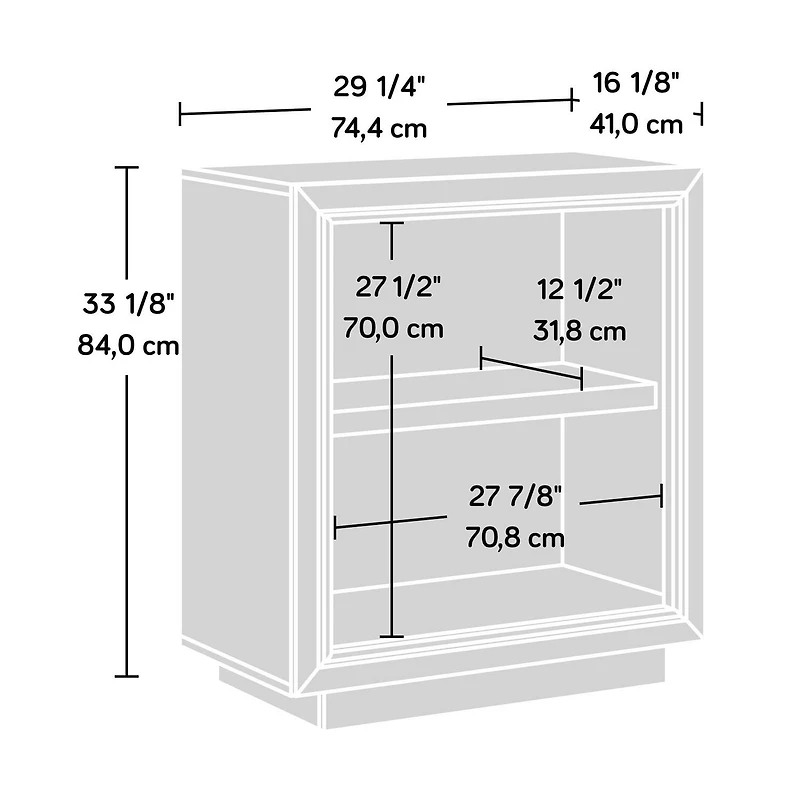Sauder Hayes Garden Bookcase, Ashen Oak, 434778