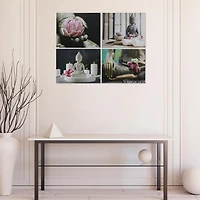 Toile Art Mural Zen Bouddha - Ensemble De 4