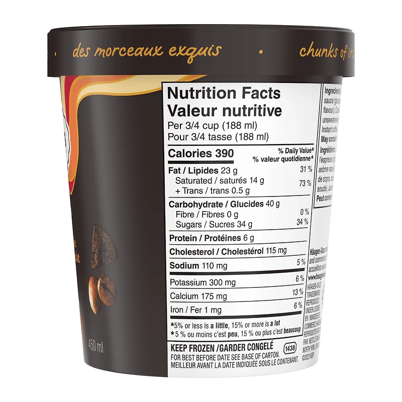 HÄAGEN-DAZS EXTRÄAZ Espresso Chocolate Cookie Ice Cream 450 ml